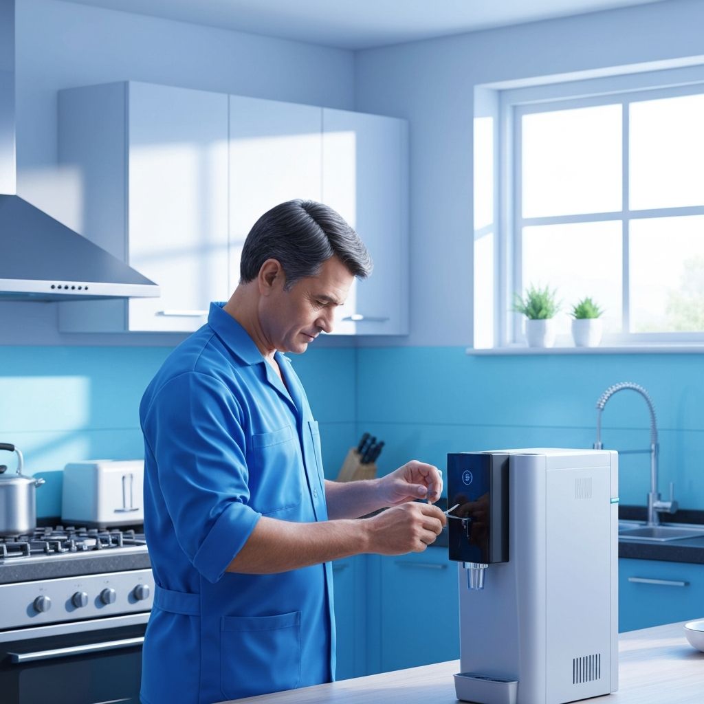 Professional RO water purifier service technician